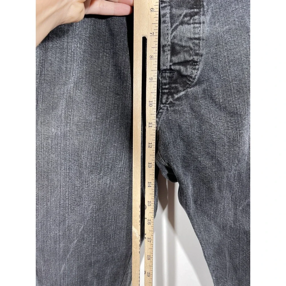 HUGO BOSS Orange Label Jeans HB1 Dark Gray Button Fly Straight Leg Denim 33x32
